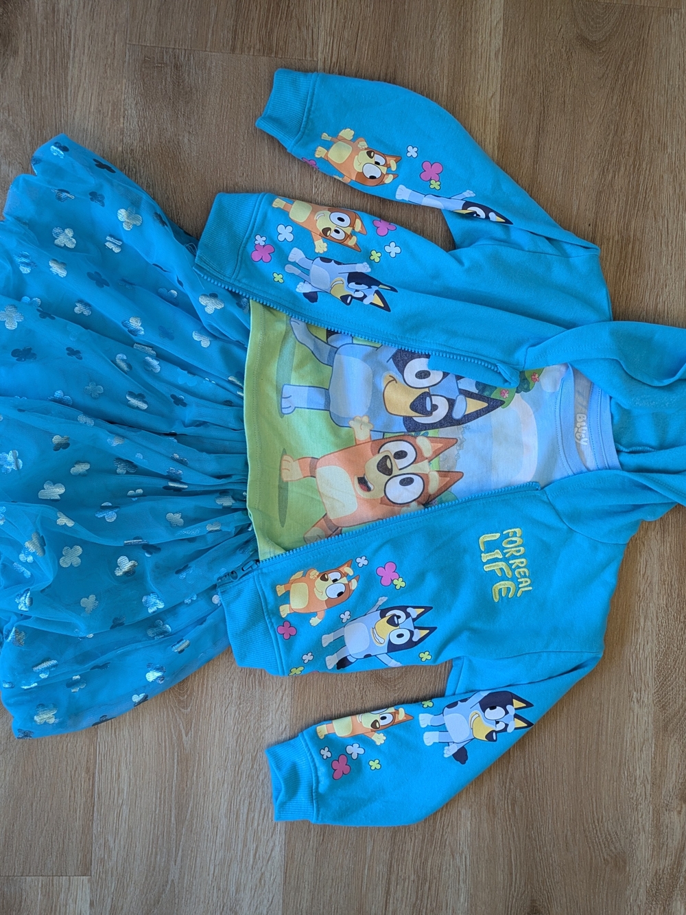 Bluey Kids Hoodie T-shirt And Skirt 3-piece Outfit